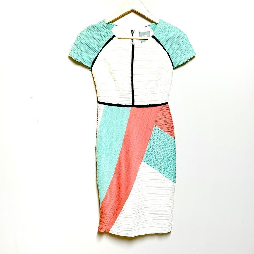 Maeve Anthropologie Danita Colorblock Bodycon Sheath Mini Dress Womens Sz 0
